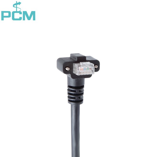 GigE High Flex RJ45 Cable Horizontal Up Angle Exit W/Thumbscrews we are a manufacturer of GigE High Flex RJ45 Cable Horizontal Up Angle Exit W/Thumbscrews