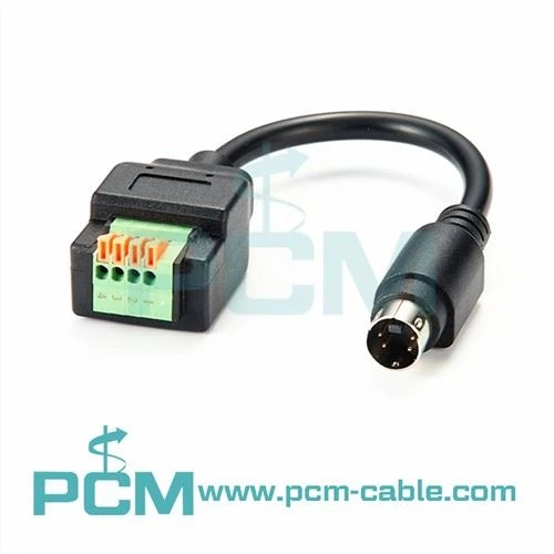 DIN Mini 4 Pin Ke Penyesuai Blok Terminal