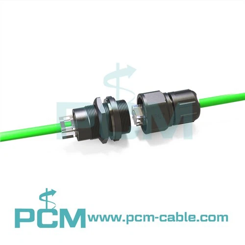 IP67 RJ45 Suapan Melalui Coupler
