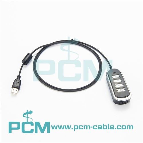 KABEL Penyesuai Set Kepala Pusat Panggilan USB Ke 3.5mm Jack