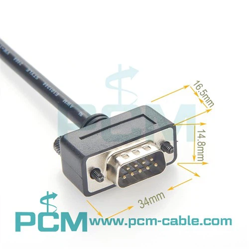 Penyambung Profil Kabel RS232 DB9 Profil Rendah M/F