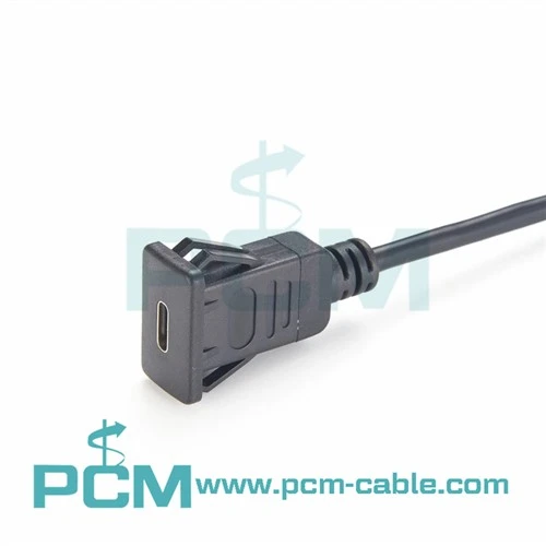 Snap-In Panel Mount Kabel Soket USB C