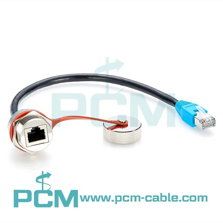 Waterproof RJ45 Jack to RJ45 Plug Cable Metal Version