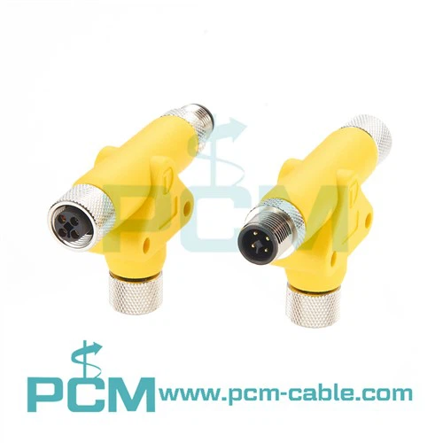 M12 Micro Change Tee Splitter Sensor Penyambung