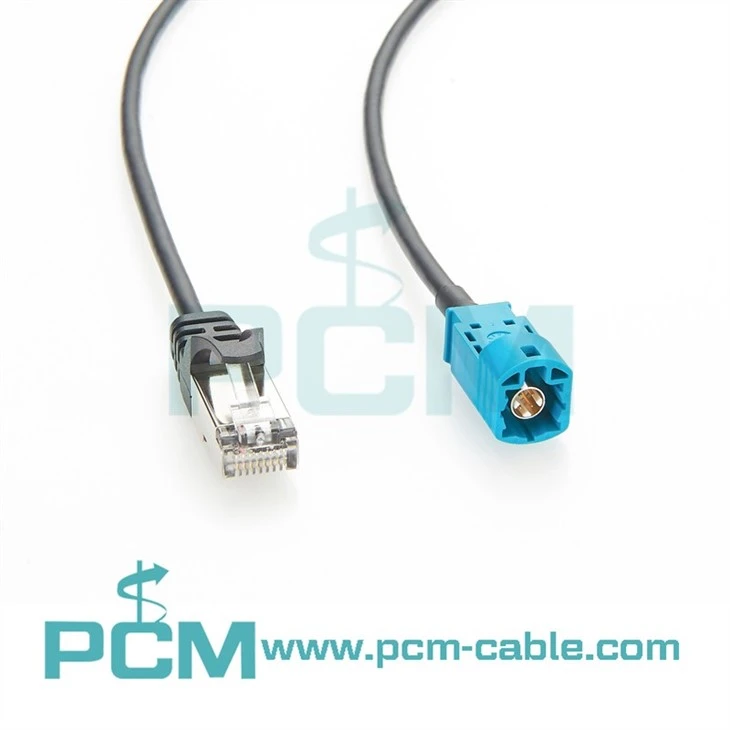 Automotive Ethernet Cable HSD 4P Z Coded Male to RJ45 Male Adapter Cable