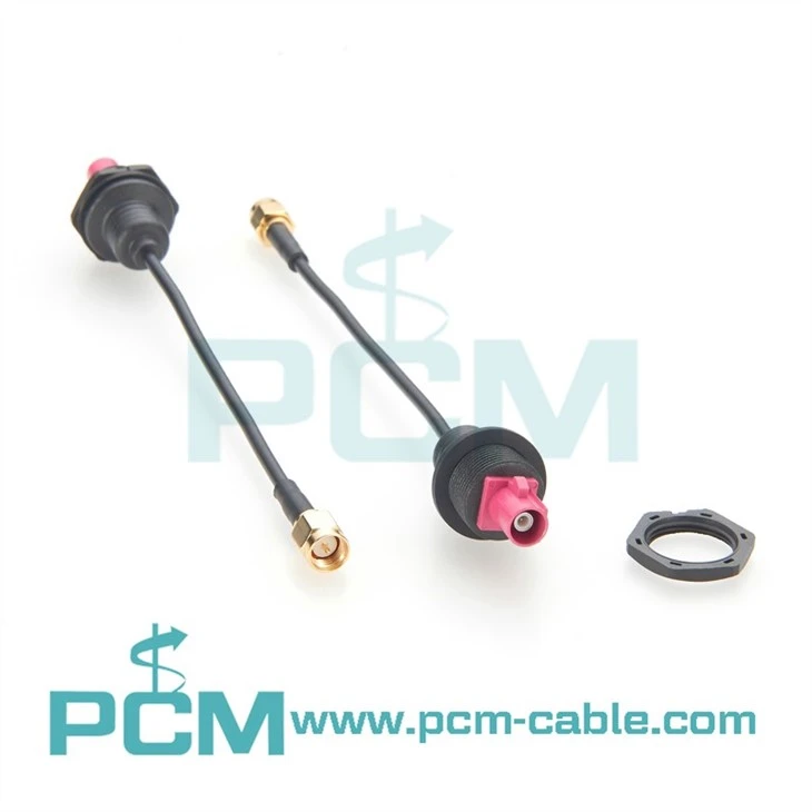 Automotive FAKRA H to SMA Cable Assembly - Shielded RG174 Coaxial Wire for Camera, Radar & 5G Antenna