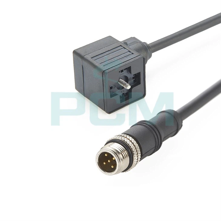 Kabel Pelompat Dengan Palam Injap M12 Ke Penyambung DIN Injap