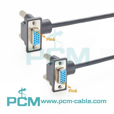 Pemasangan Kabel VGA DB15 Sudut Kanan