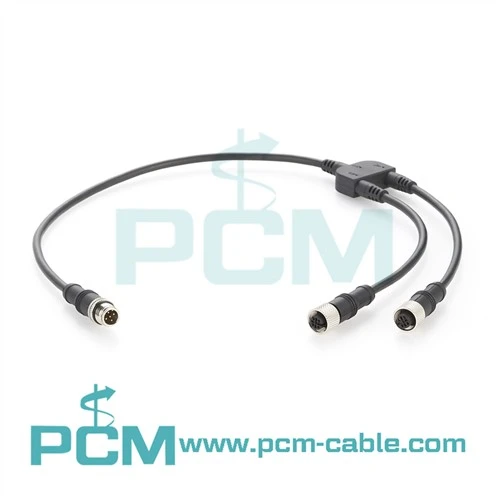 Palam M12 Y Lurus Pada 2 X Soket M12
