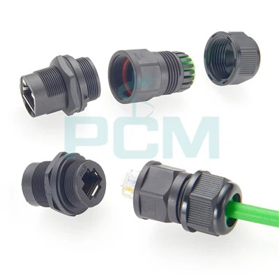 IP67 Kalis Air RJ45 Bulkhead Panel Mount Coupler