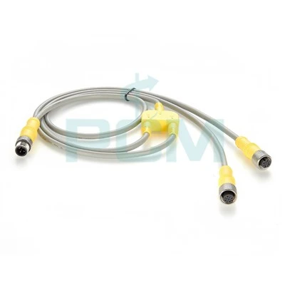 M12 A Kod 8 Pin Sensor Penggerak Kabel Pemisah