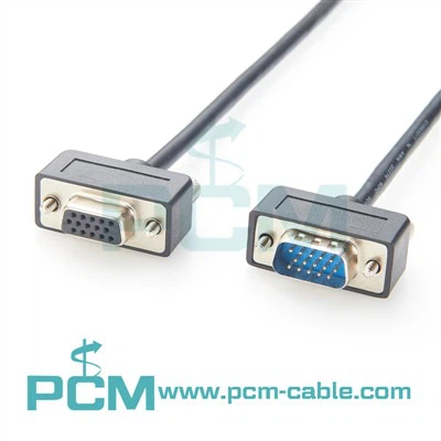Kabel SVGA LCD Ultra{0}}nipis HD15 Kabel Monitor Lelaki Ke Perempuan